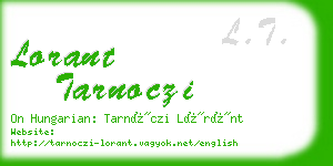 lorant tarnoczi business card